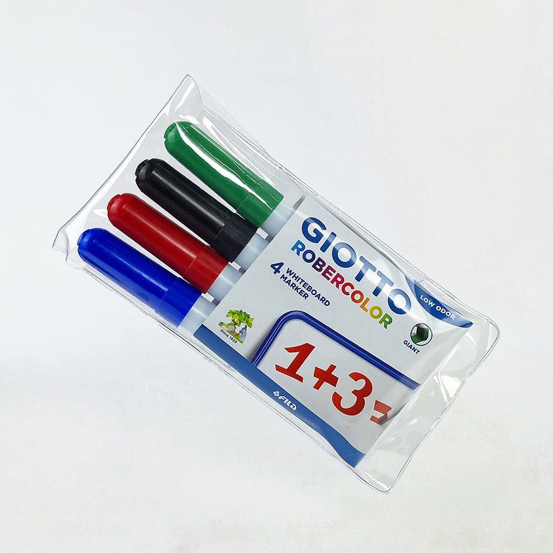 

Giotto Spidol Whiteboard / Papan Tulis Whiteboard Marker Chisel Tip Set 4 Pcs - Bau Tidak Menyengat