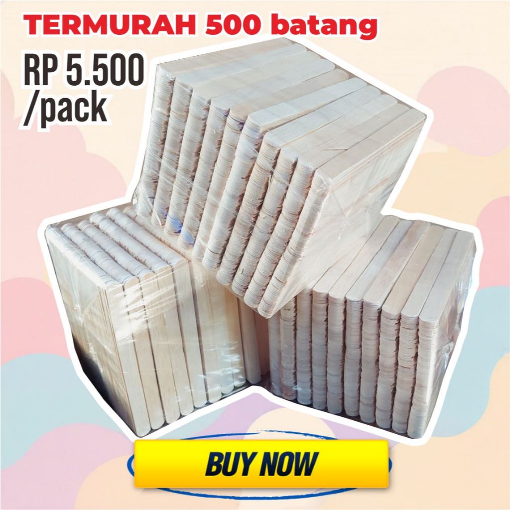 

STICK ICE CREAM STIK KAYU ES KRIM 500 PCS