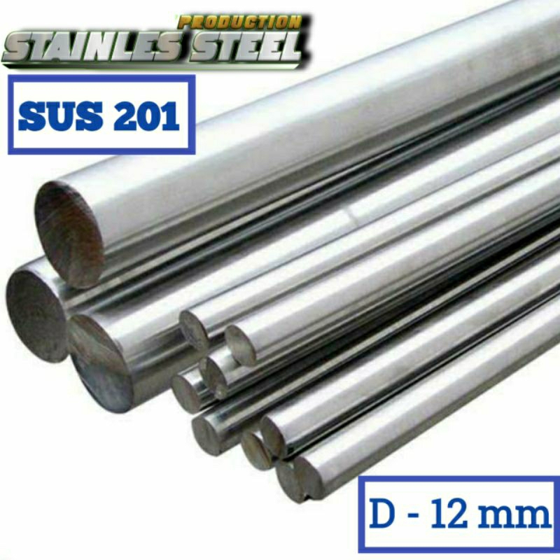As stenlis 12 mm panjang 100 cm As stainless steel