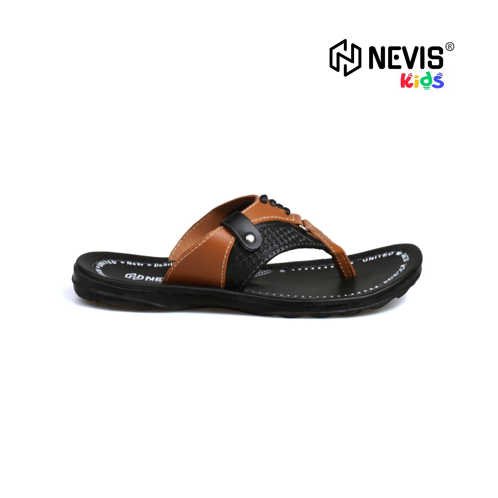 NEVIS Sandal Jepit Kulit Anak Laki Laki Daffa Kids Fashion