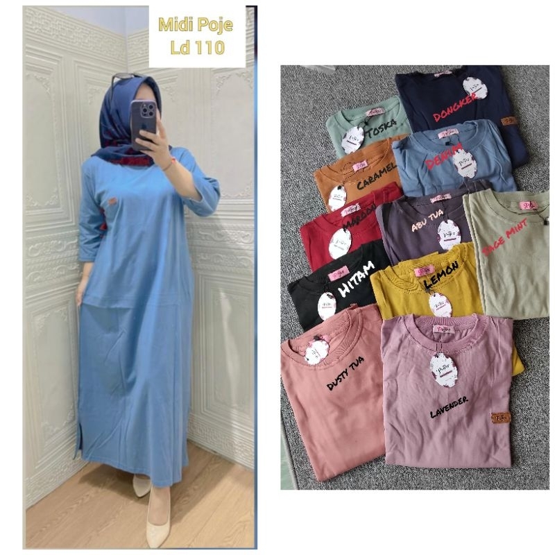 TERBARU MIDI DRESS POLOS BY POJEE