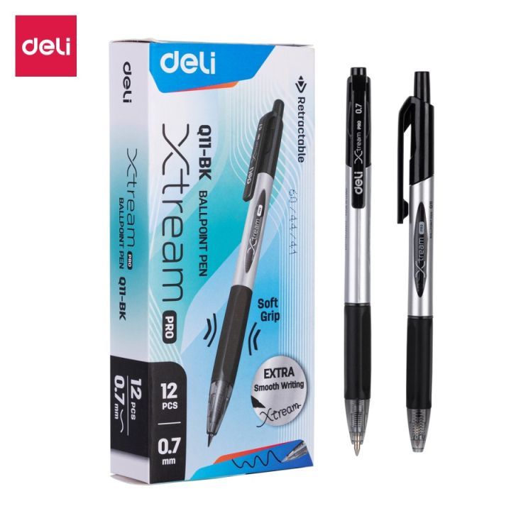 

Deli Ballpoint Pen Pulpen 0.7mm Tinta Hitam EQ11