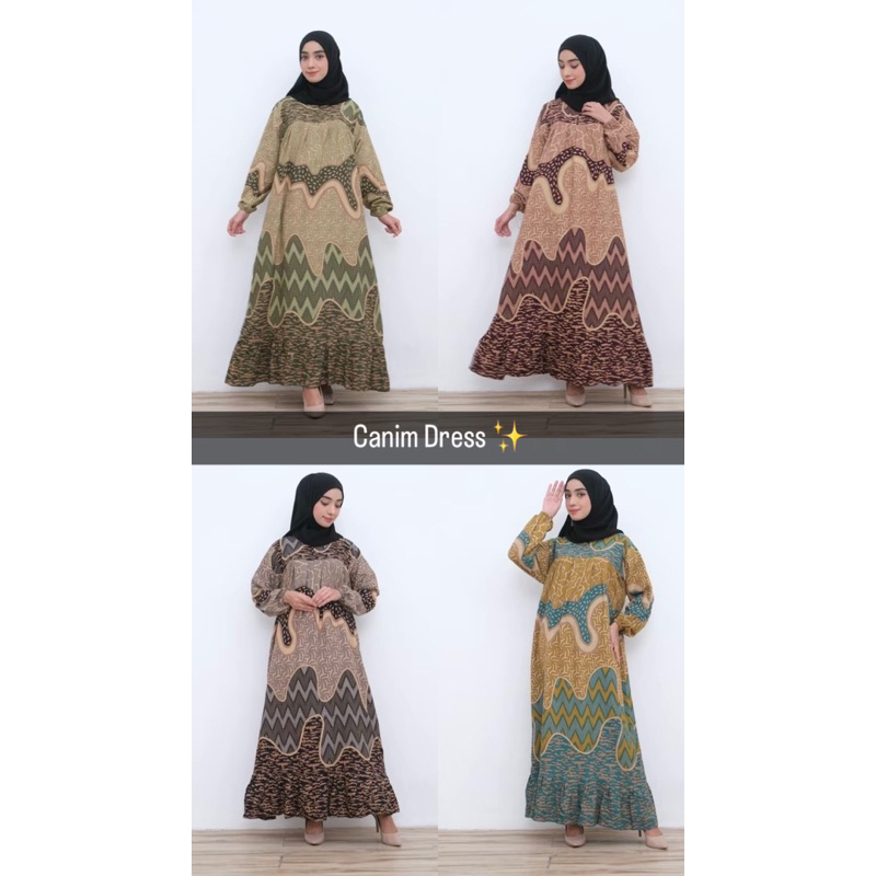 GAMIS ABAYA CANIM SERIES BY AYUNABELLA / GAMIS BATIK RAYON PRINTING PREMIUM / ABAYA BATIK RAYON PRIN