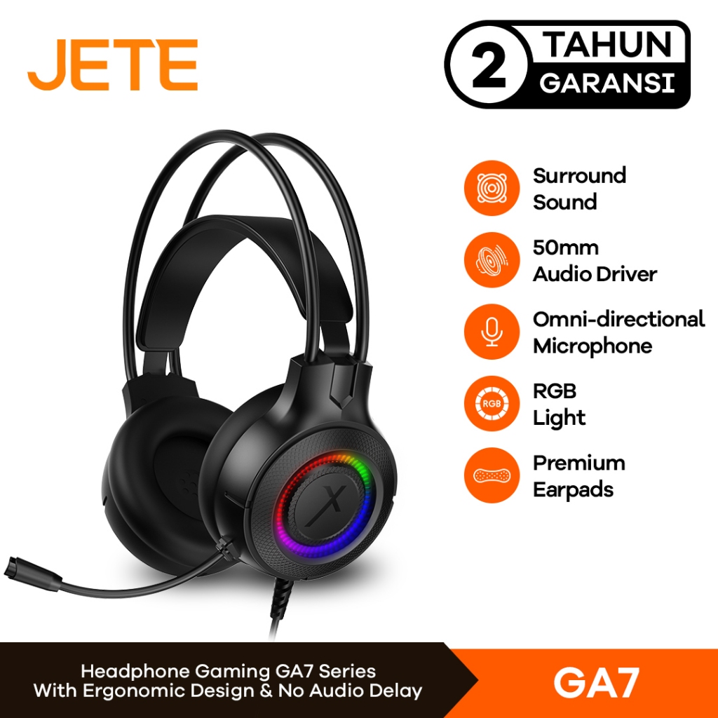 Headphone Headset Gaming with Noise Cancelling JETEX GA7 - Garansi 2 Tahun