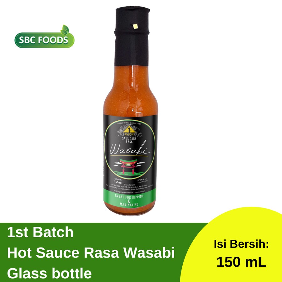 

SBC Hot sauce wasabi 150ml glass bottle/Tobasco