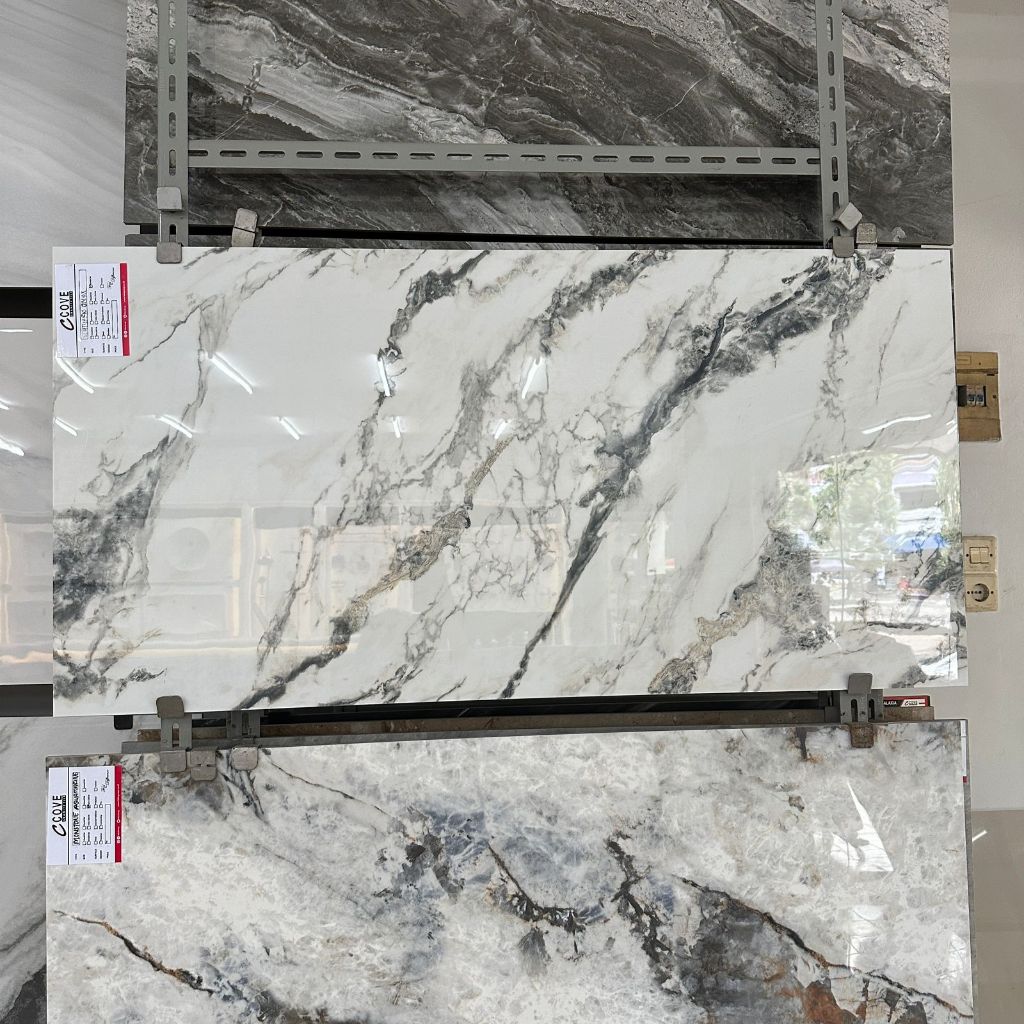 Granit 120x60 Statuario Onyx / Granite Tile Cove White Top Table Dinding Lantai