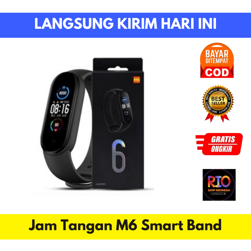 Smart Watch M6 Smartwatch M6 Like Mi Band 6/ Jam Tangan M6 Smart Band
