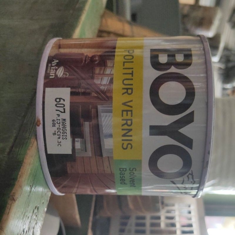 AVIAN BOYO Cat Politur plitur warna, CAT vernis 500ml warna 607 ( Manggis / SESUAI SERIES )