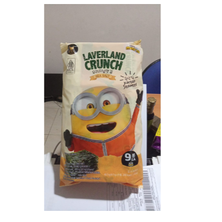 

Laverland Crunch sea salt/ Rumput Laut/ seasalt seaweed/ snack seaweed