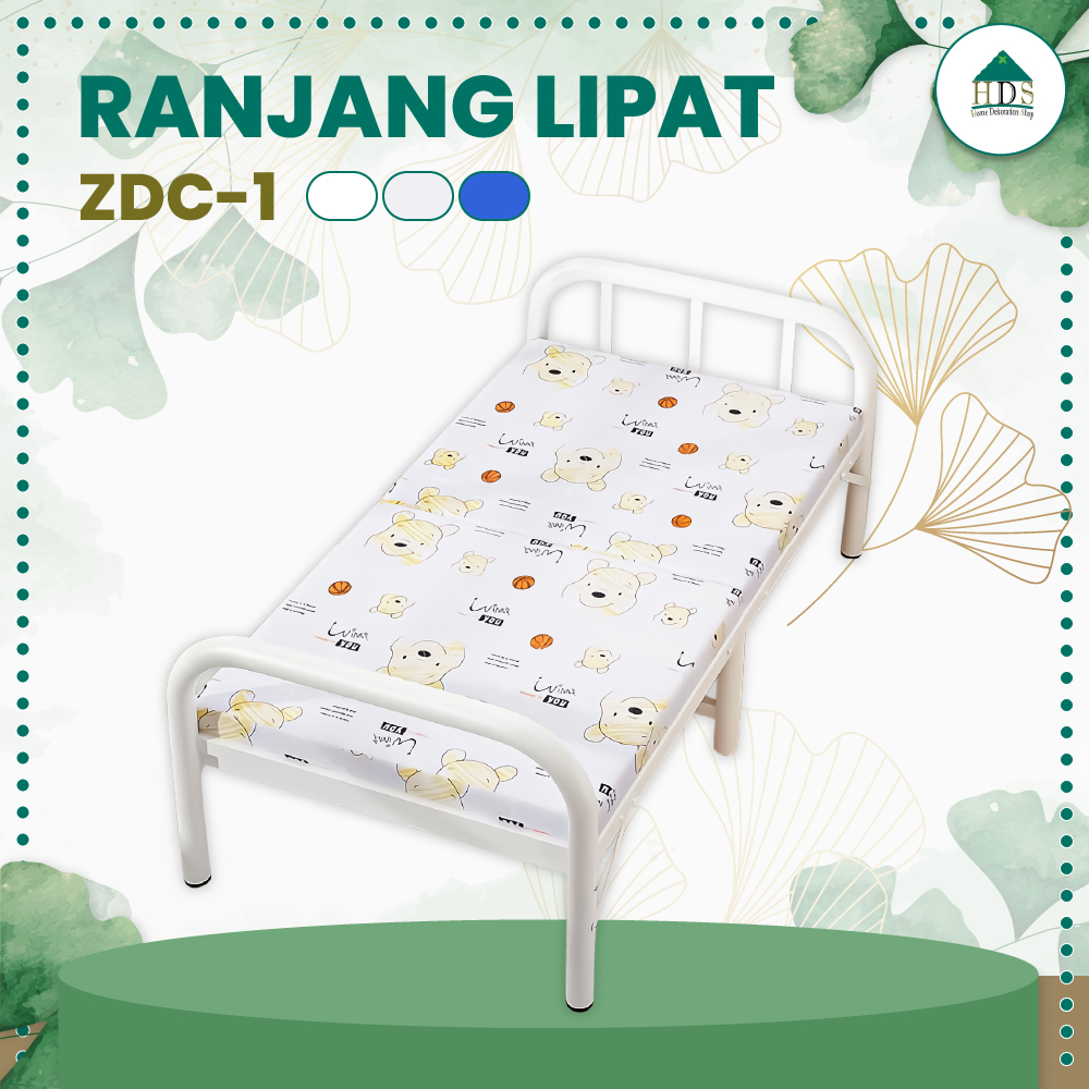 Home Dekoration Official Ranjang Besi Lipat Folding Bed Portable Ranjang Portable Ranjang Kasur