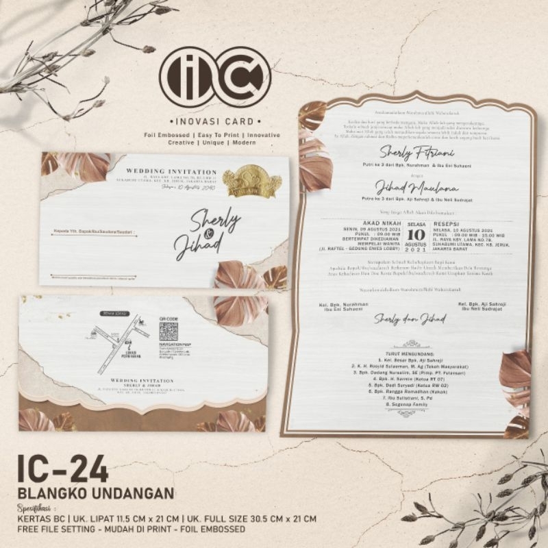 blangko pernikahan inovasi card 24