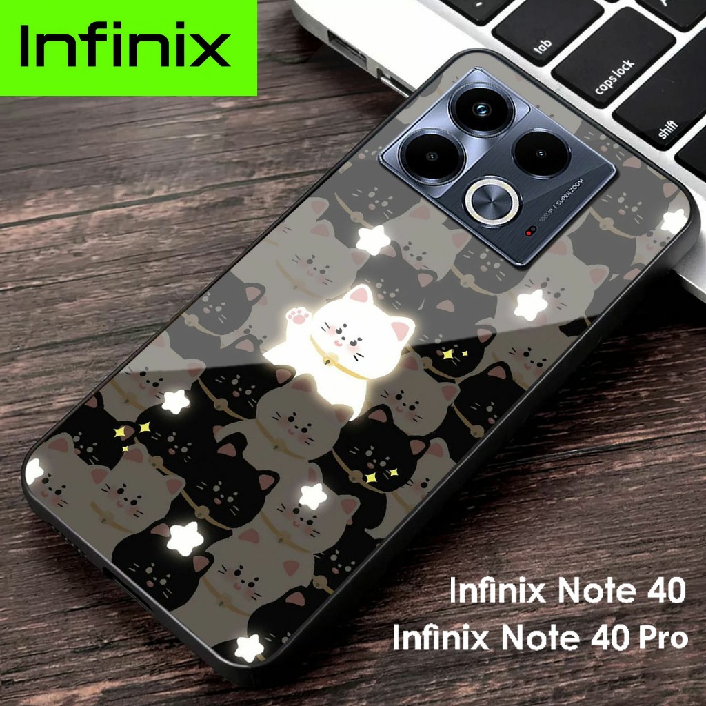 Softcase Glass Kaca Infinix Note 40 - Infinix Note 40 Pro 2024 - Case Hp Terbaru - G86