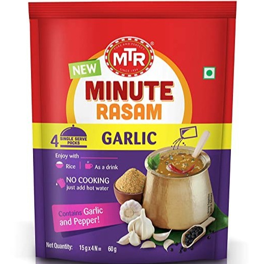 

RASAM GARLIC MTR NEW 60G / Rasam Bawang Putih Instant / ayurveda