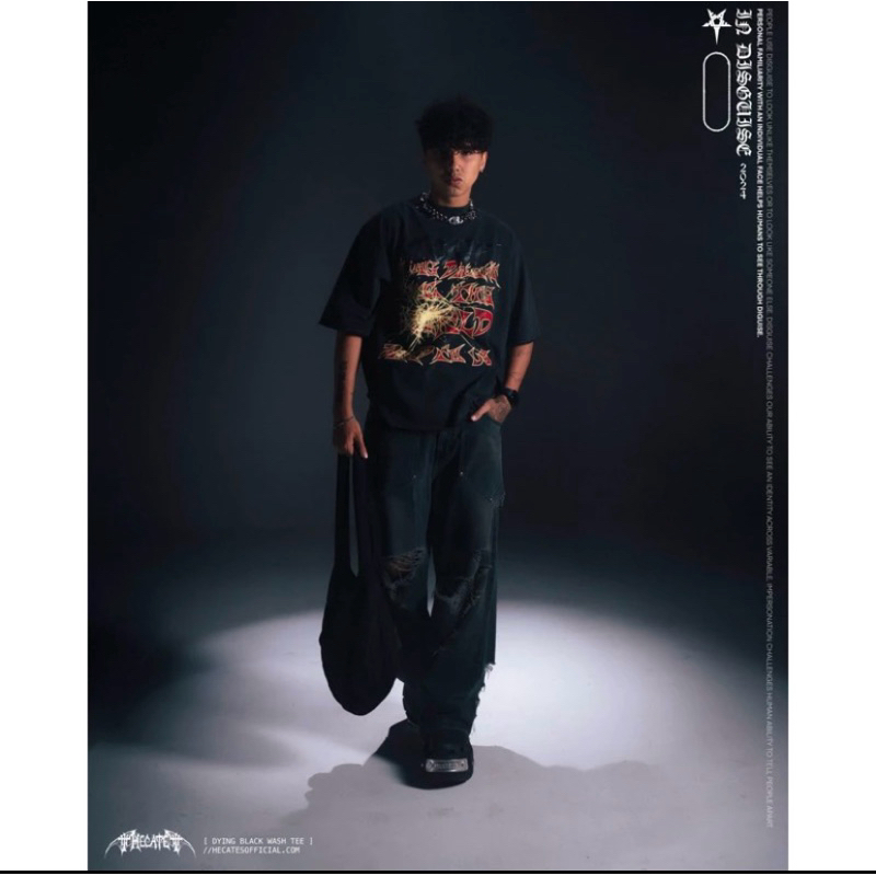 HECATE - DYING BLACK WASH TEE
