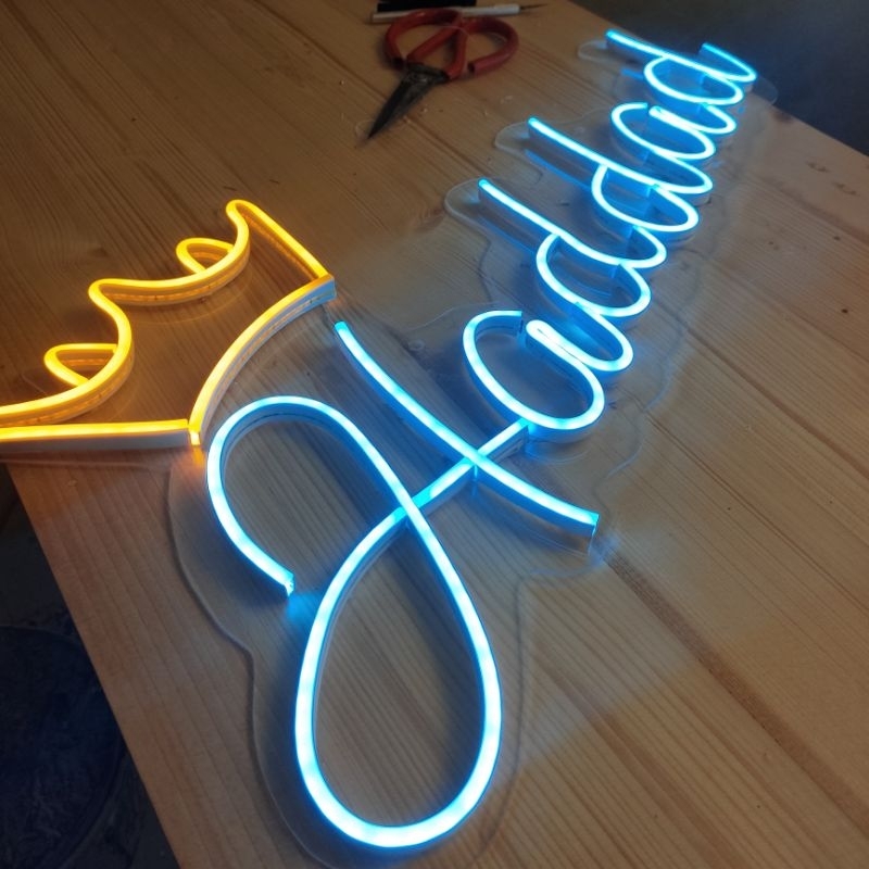 LED Lampu Custom Nama Neon Flex Custom Sesuai Selera Untuk 1 Huruf Neon Sign Dekorasi Kamar Aestheti