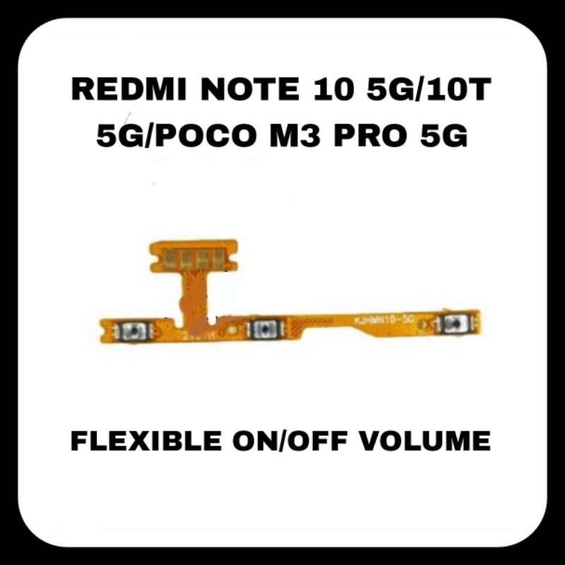 flexible flex on off volume xiaomi redmi note 10 5G/poco m3 pro 5G