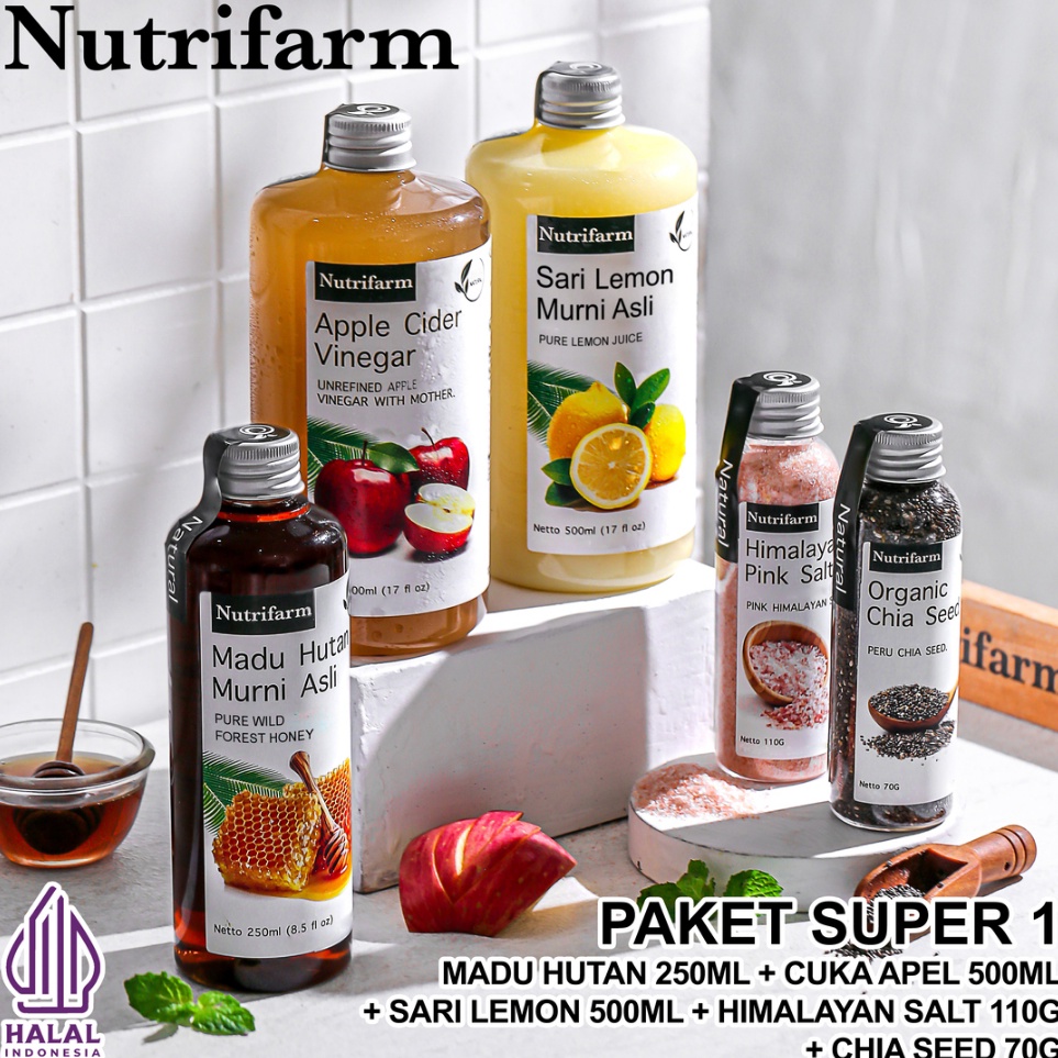 

Paling Bagus PAKET SUPER 1 NUTRIFARMCUKA APEL LEMON MADU HUTAN HIMALAYAN SALT CHIA SEEDCUKA APEL ORIGINAL