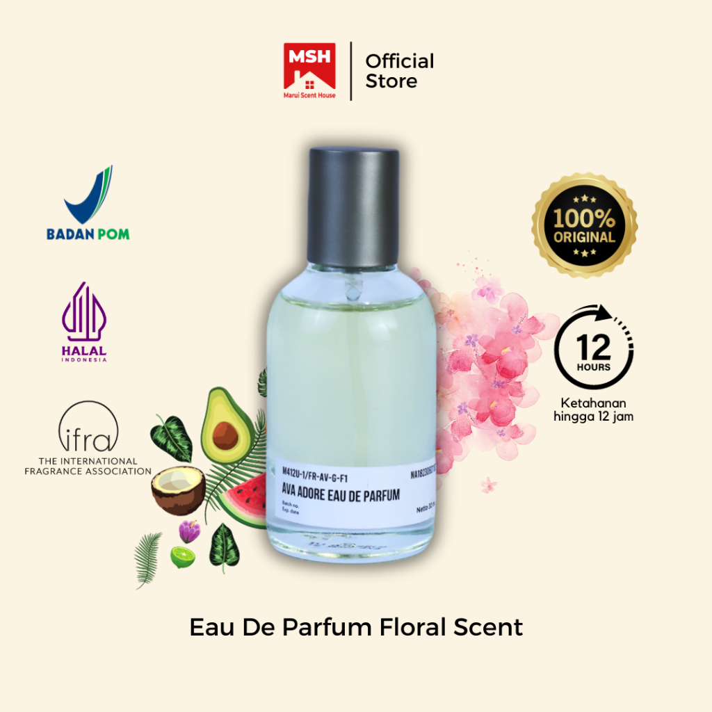 Marui Scent House Ava Adore Eau De Parfum (EDP) - Parfum Unisex Minyak Wangi Tahan Lama