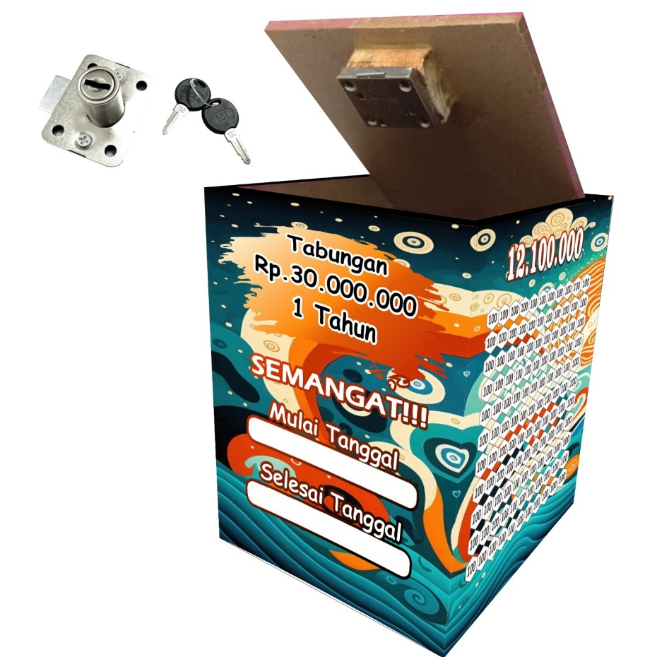 Celengan Target Aesthetic Gembok Kunci Ukuran Jumbo