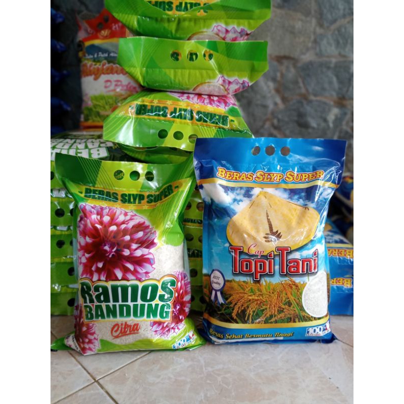 

BERAS TOPI TANI RAMOS BANDUNG 5KG MURAH ,PULEN , UTUH, PUTIH