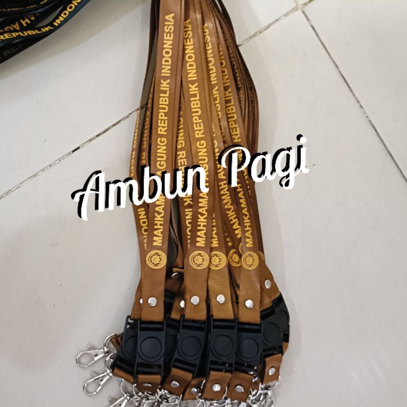 

best seller tali id card warna coklat logo Mahkamah Agung RI