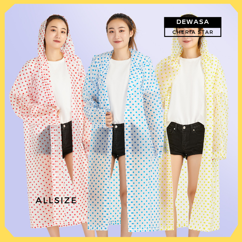 JAS HUJAN WANITA KOREA MANTEL HUJAN PEREMPUAN DEWASA RAINCOAT GIRL IMPORT B18