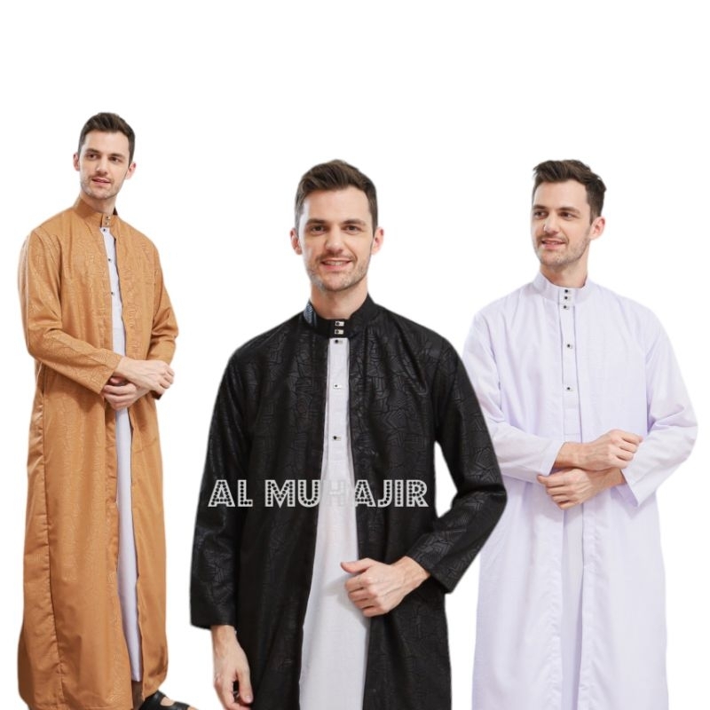 Gamis jubah pria dewasalengan panjang gamis mewah arabic premium jubah AL-AZHAR fashion muslim