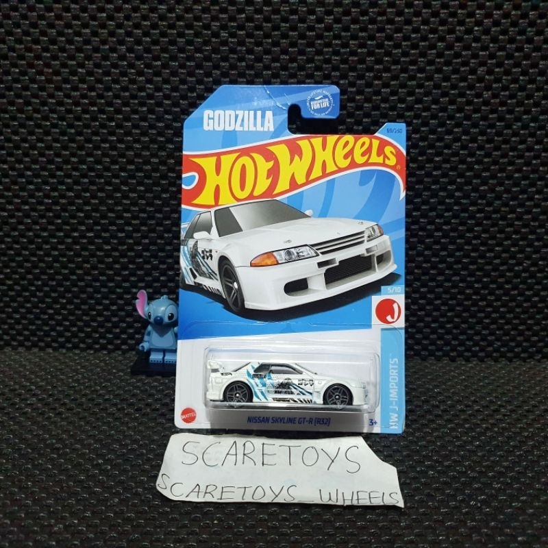 Hot Wheels nissan skyline gt r gtr 32 godzilla jdm j imports putih white
