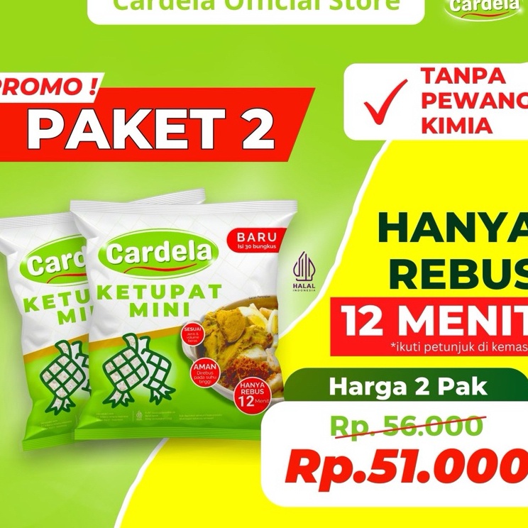 

Tren Baru PROMO CARDELA Ketupat Mini 2 pak