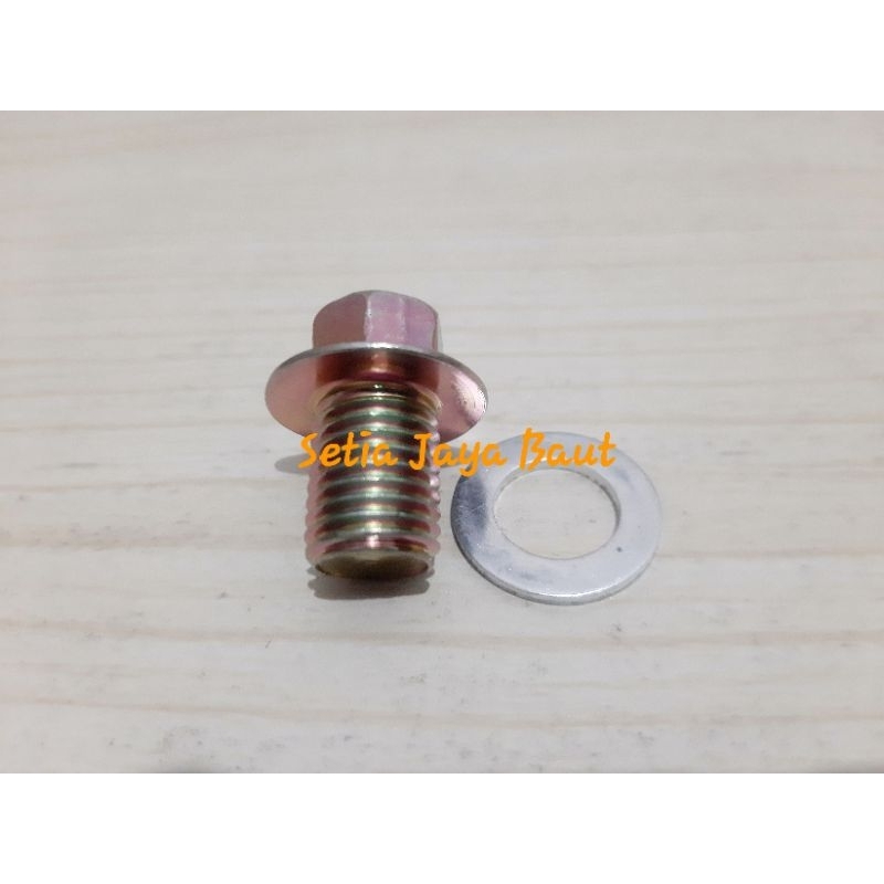 Baut tap oli tutup pembuangan oli mesin yamaha ( baut + ring )