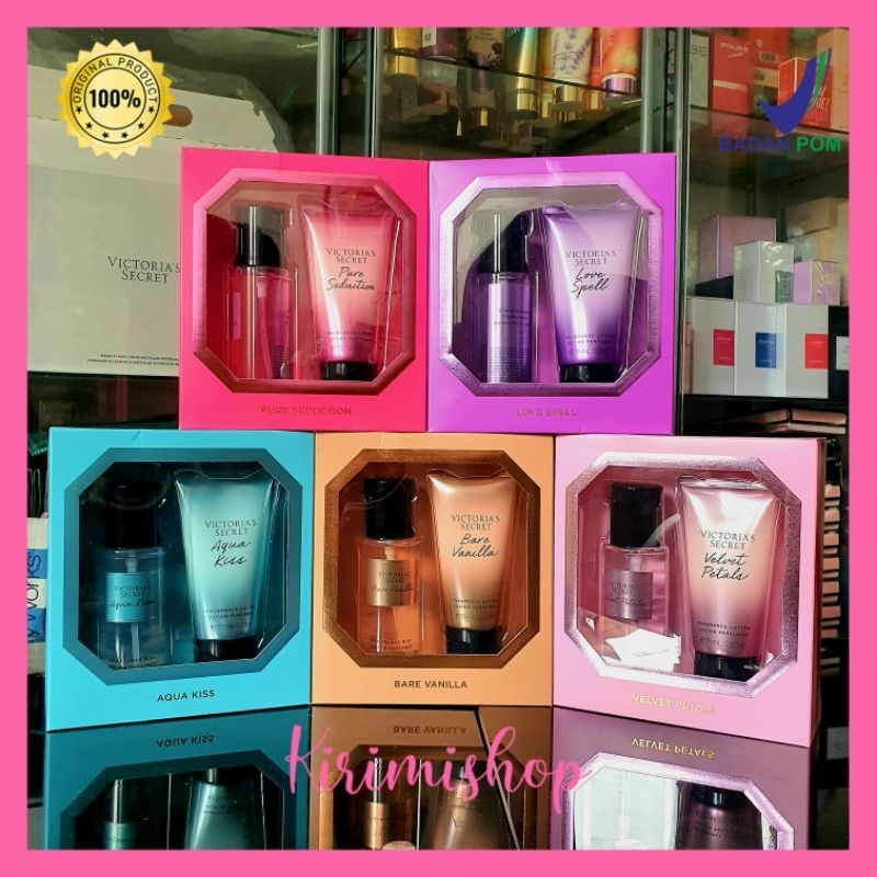 Victoria's Secret Gift Set Duo travel Size Original BPOM RI