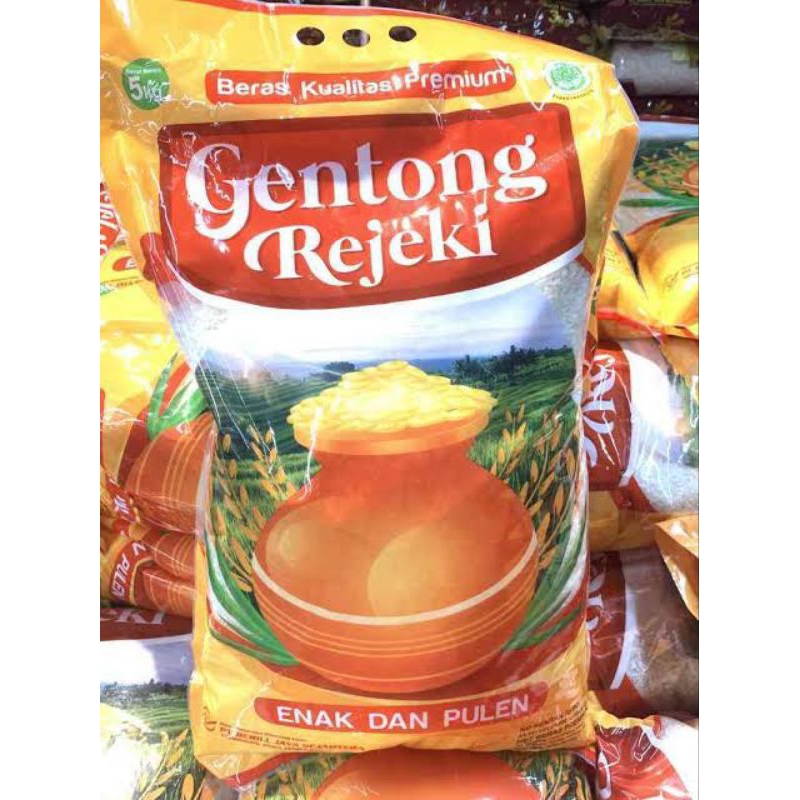 

Beras pulen Gentong Rejeki 5kg gambar gentong mas