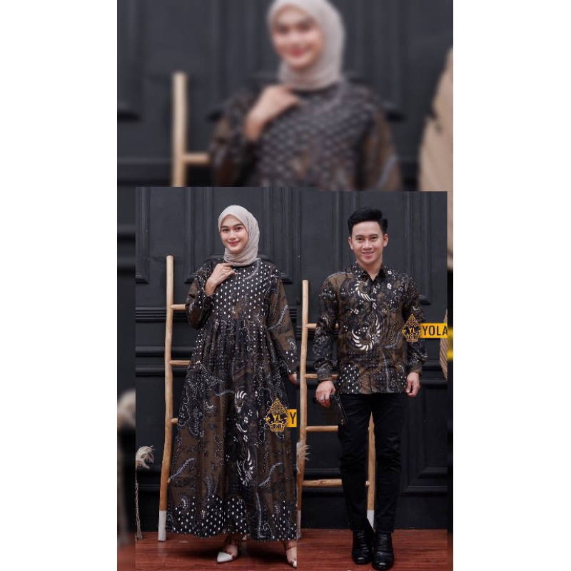 baju Couple pasangan Gamis setelan pria wanita kemeja batik kemeja murah Batik coupel