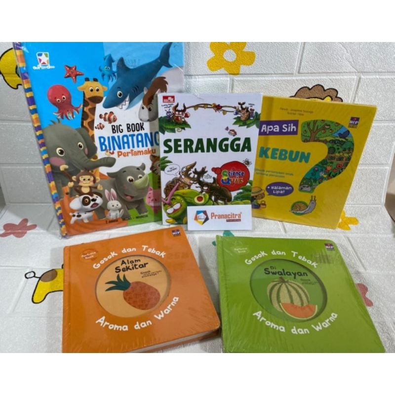 Buku-Buku GRAMEDIA - Binatang Pertamaku, Ada Apa Seh Di Kebun, Serangga, Gosok dan Tebak (Perfume Bo
