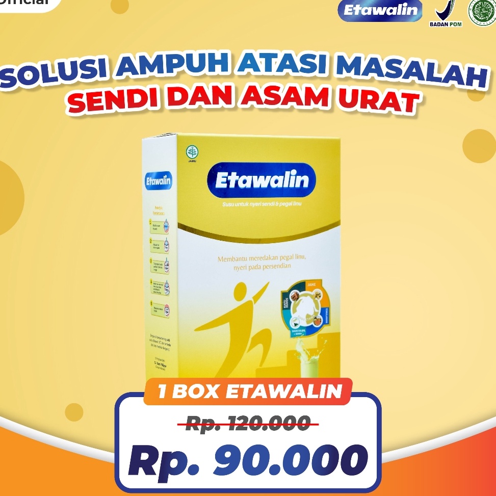 

Untung maksimal Etawalin Susu Etawa Herbal Nyeri Sendi Official 1 Box