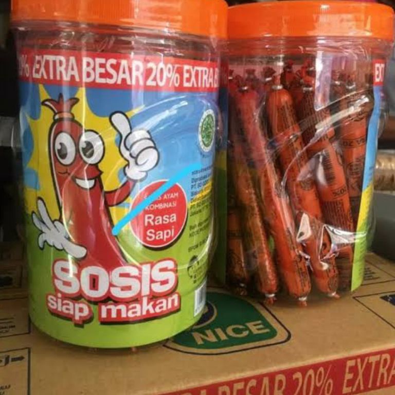 

Pasti Bisaa Sosis So Nice Rasa Sapi 1 Toples 24 pcs