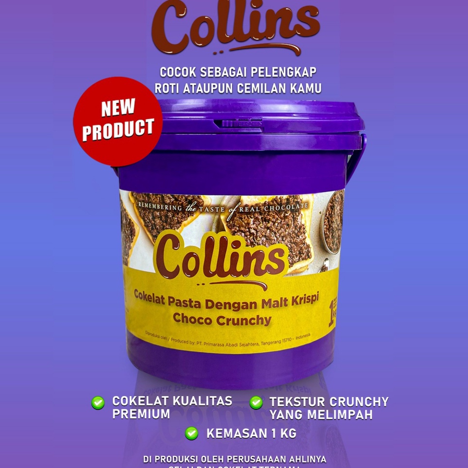 

Sale plus Collins Pasta Dengan Malt Krispi Choco Crunchy BESAR 1 Kg Exp Januari 225 PROMO HALAL