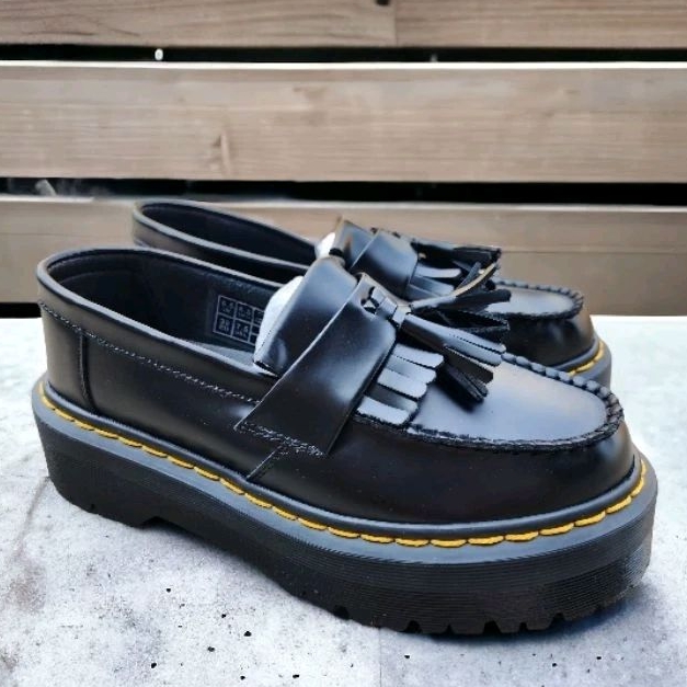 New Sepatu Docmart Low Adrian Tassel Smooth Quad Platform Premium Faux Leather