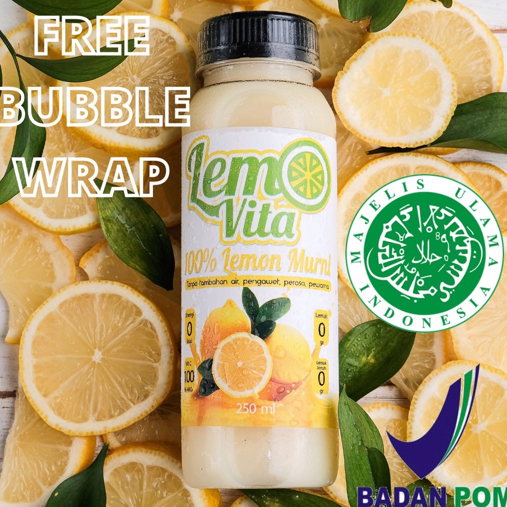

Lariz manis BPOM Fresh Sari Lemon Lemovita Jus Halal Murah 25ml