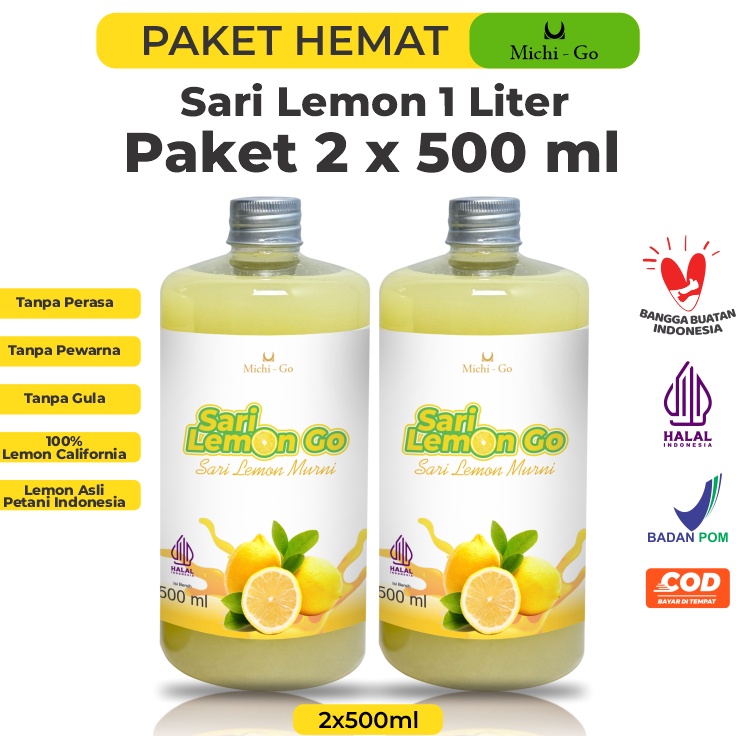 

Yuk di order MichiGo 1 Liter Sari Lemon Murni Pure Air Lemon Untuk Diet Detoks Sudah BPOM