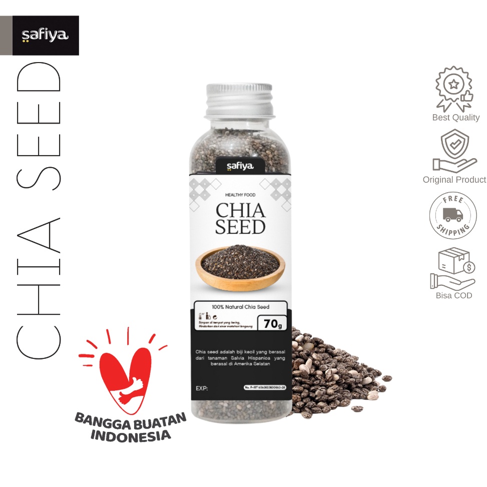 

Diskon sekarang Chia Seed Organik 7 Gr Black Chiaseed Kemasan Botol Safiya Food