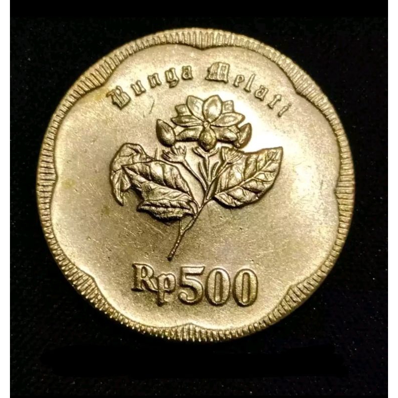 500 rupiah melati tahun 1992 asli