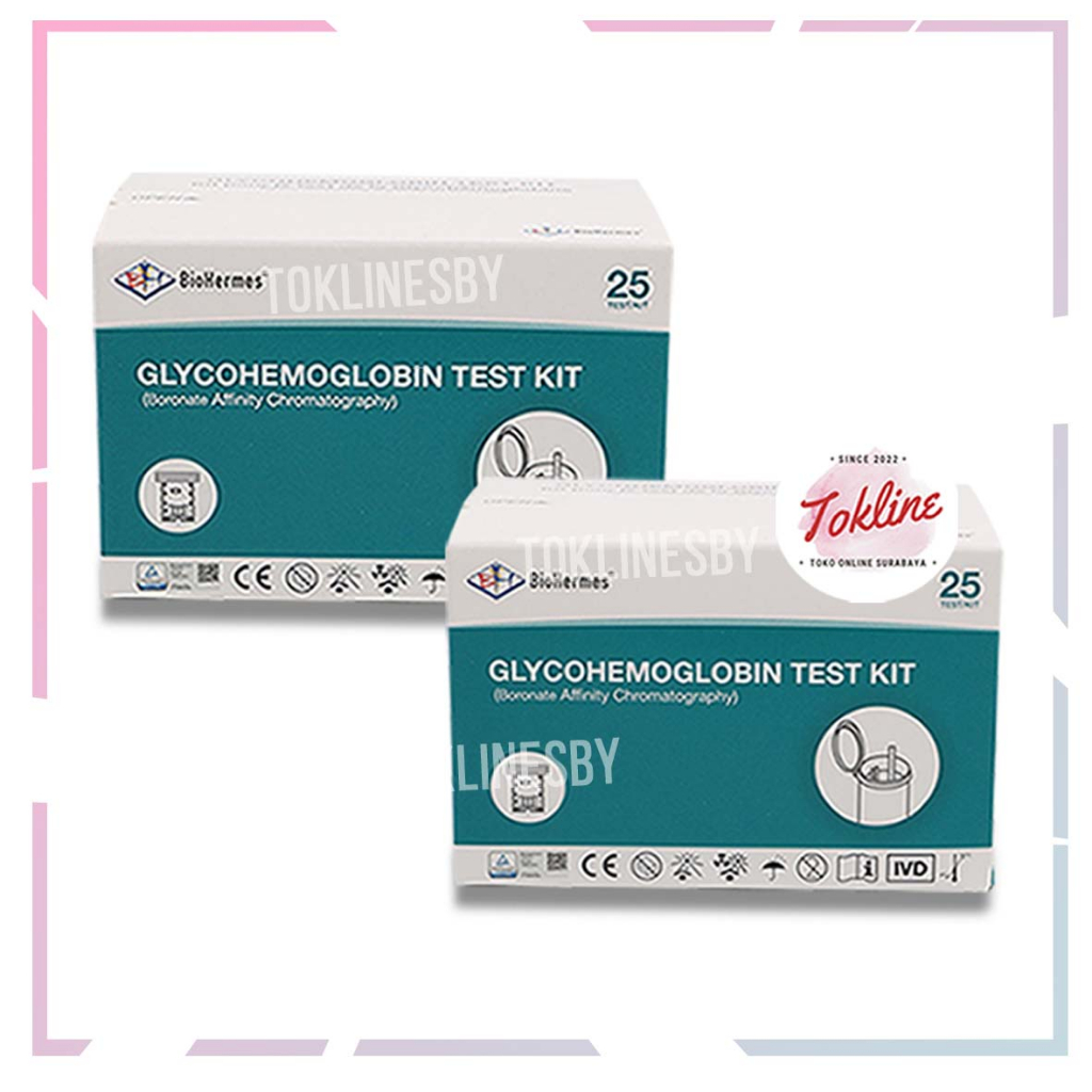 Strip BioHermes HbA1C EZ 2.0 Hb A1c isi 25 TIDAK TERMASUK ALAT