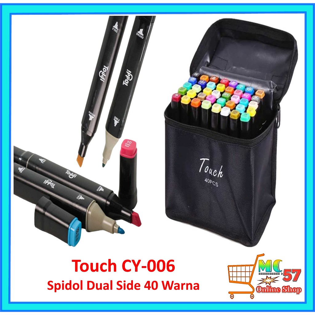 

Toddi CY-006 Spidol Dual Side Fine Art Marker 40 Color - Toddi Set Spidol Seni 40 Warna Sketsa Berkepala Ganda Spidol Berbasis Alkohol Berminyak untuk Manga Animasi