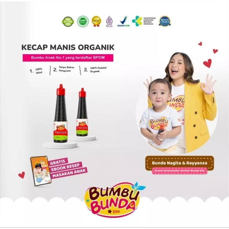 

Bumbu Bunda Elia Kecap Manis Non MSG / Kecap Manis MPASI / Kecap Anak