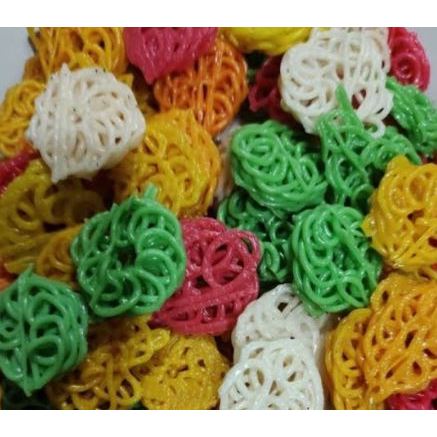 

Krupuk Mentah Segar Mawar Warna Warni 250gr