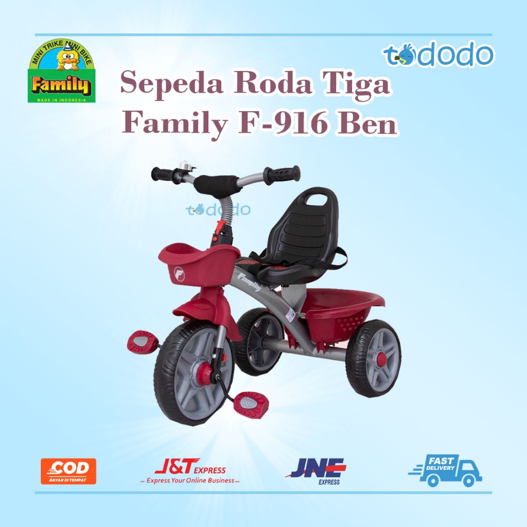 Sepeda Anak Sepeda R3 Roda 3 Stroller Anak Family Premium Ben F-916