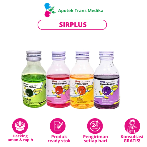 

Sirplus Sirup Rasa Strawberry / Jeruk / Anggur / Apel 100 ml