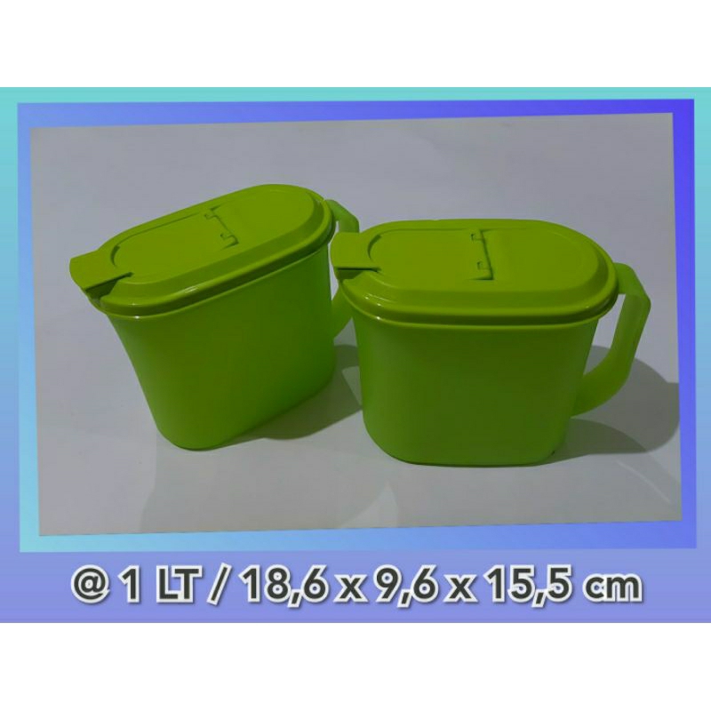 Fridjug / Tempat Minum 1 liter / Slim Line 1 liter Oval ( bh )