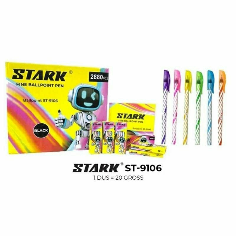 

PULPEN STARK 1pack 1 Lusin WARNA HITAM ST9106